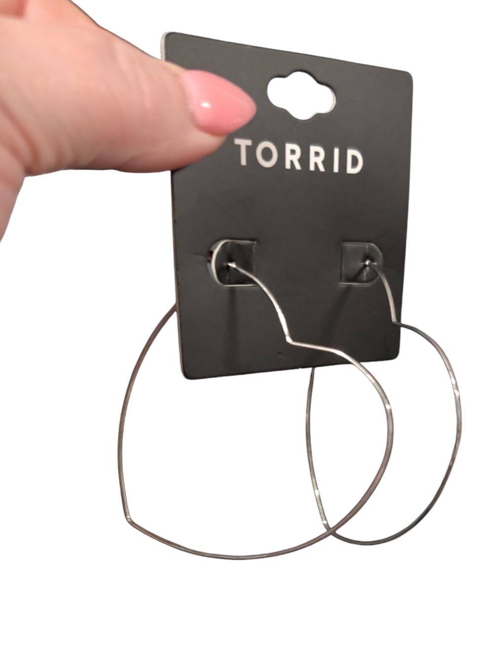 Torrid Silver Thin Large Hoop Earrings